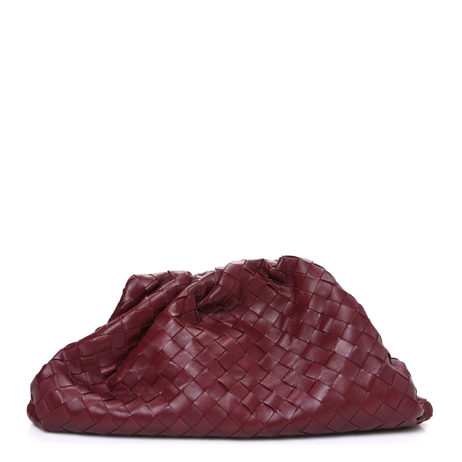 Bottega Veneta Nappa Maxi Intrecciato The Pouch Oversized Clutch Bordeaux 1 of 11