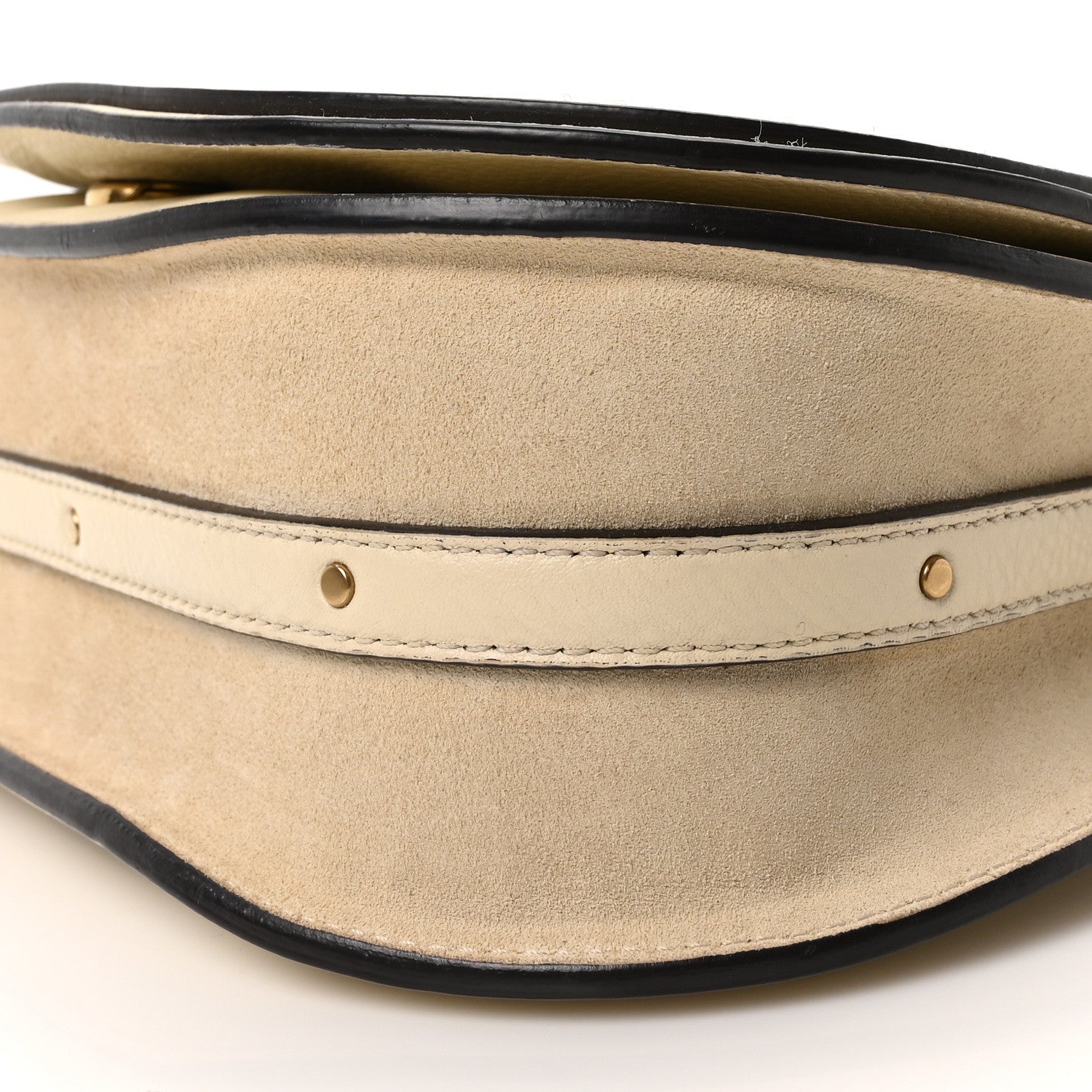 Chloe Calfskin Suede Medium Nile Bracelet Bag Off White 10 of 10