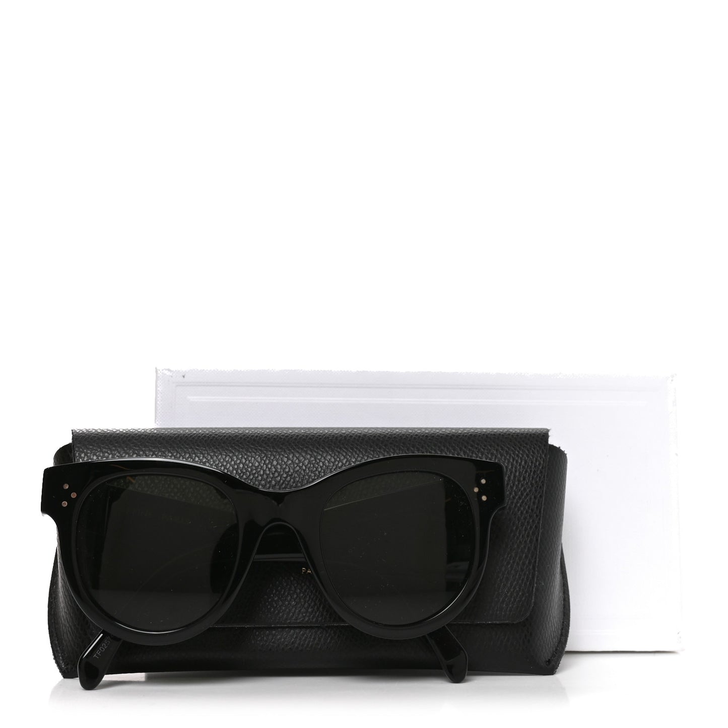 Acetate Studded Mineral Round Sunglasses CL40031 Black