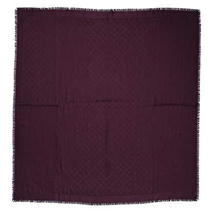 Louis Vuitton Wool Silk Monogram Shawl Amarante 1 of 4