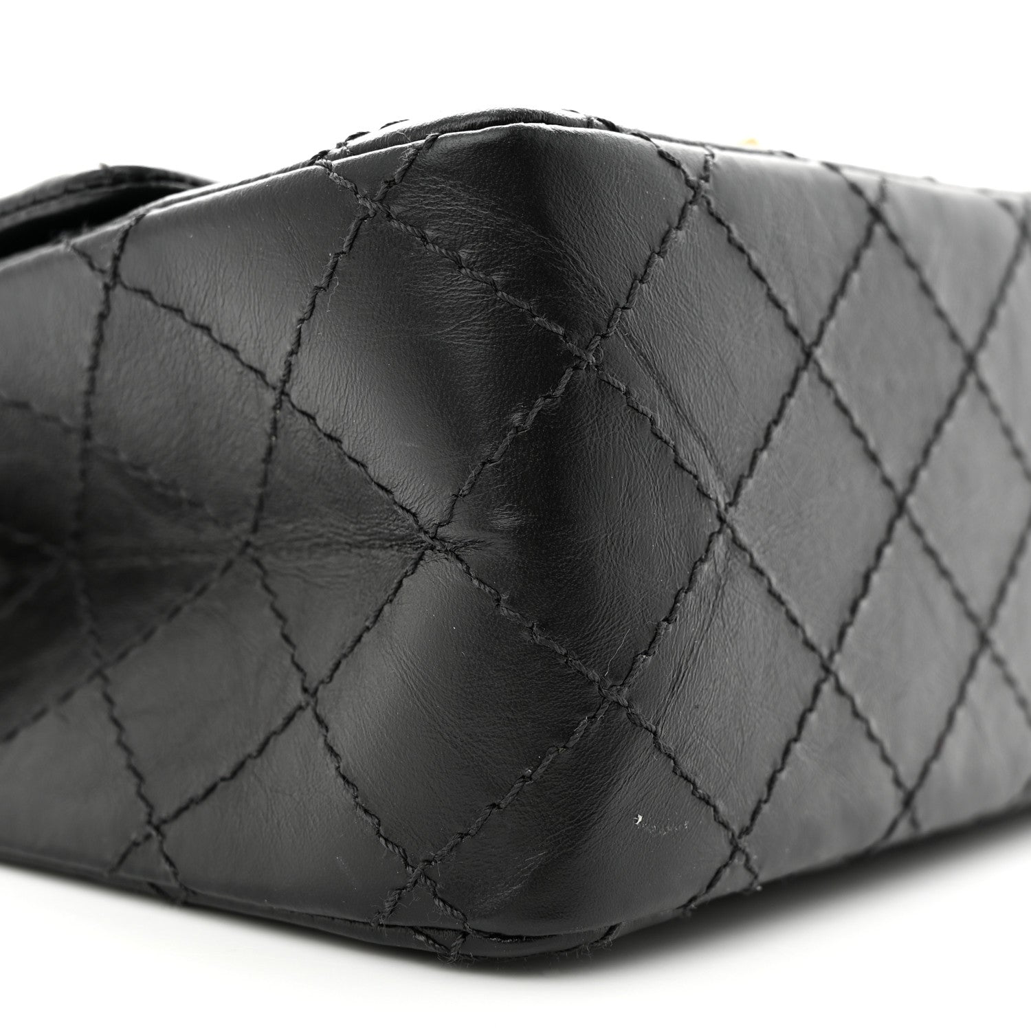 Chanel Aged Calfskin Quilted 2.55 Reissue Mini Flap Black 9 of 11