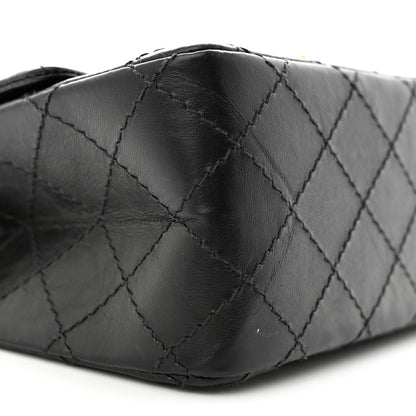 Chanel Aged Calfskin Quilted 2.55 Reissue Mini Flap Black 9 of 11