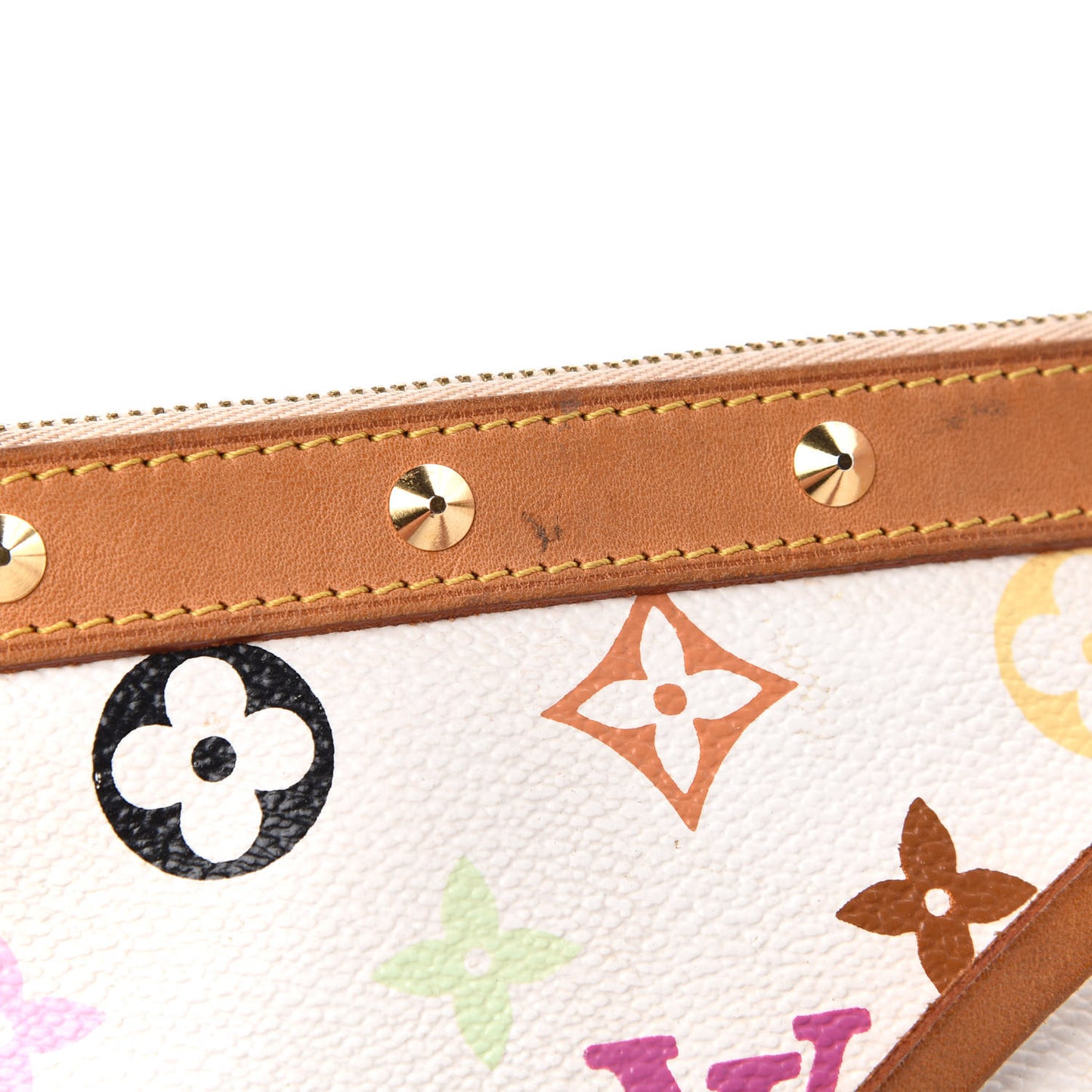 Monogram Multicolor Pochette Accessories White