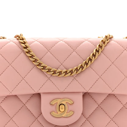 Chanel Lambskin Quilted Mini Rectangular Sweet Camellia Flap Light Pink 8 of 10