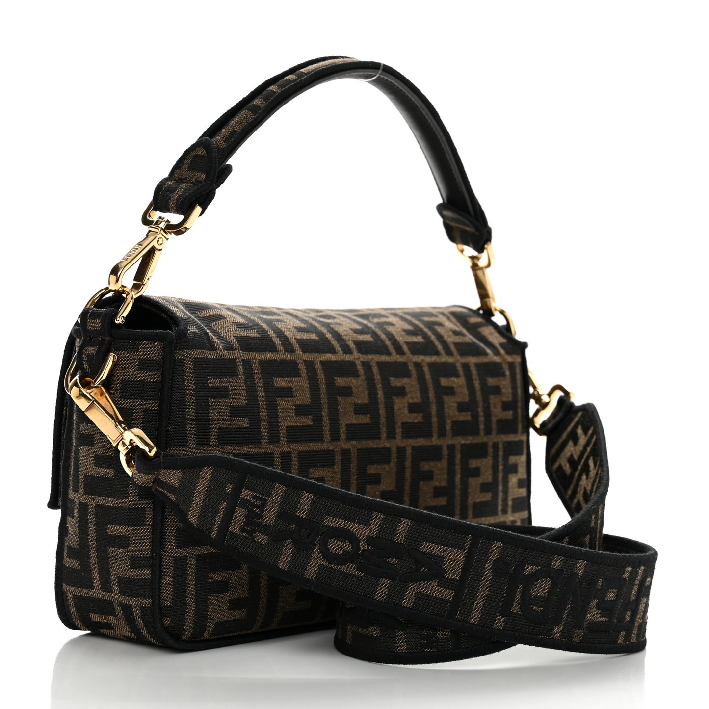 Fabric Jacquard FF 1974 Medium Baguette Tobacco Moro Black