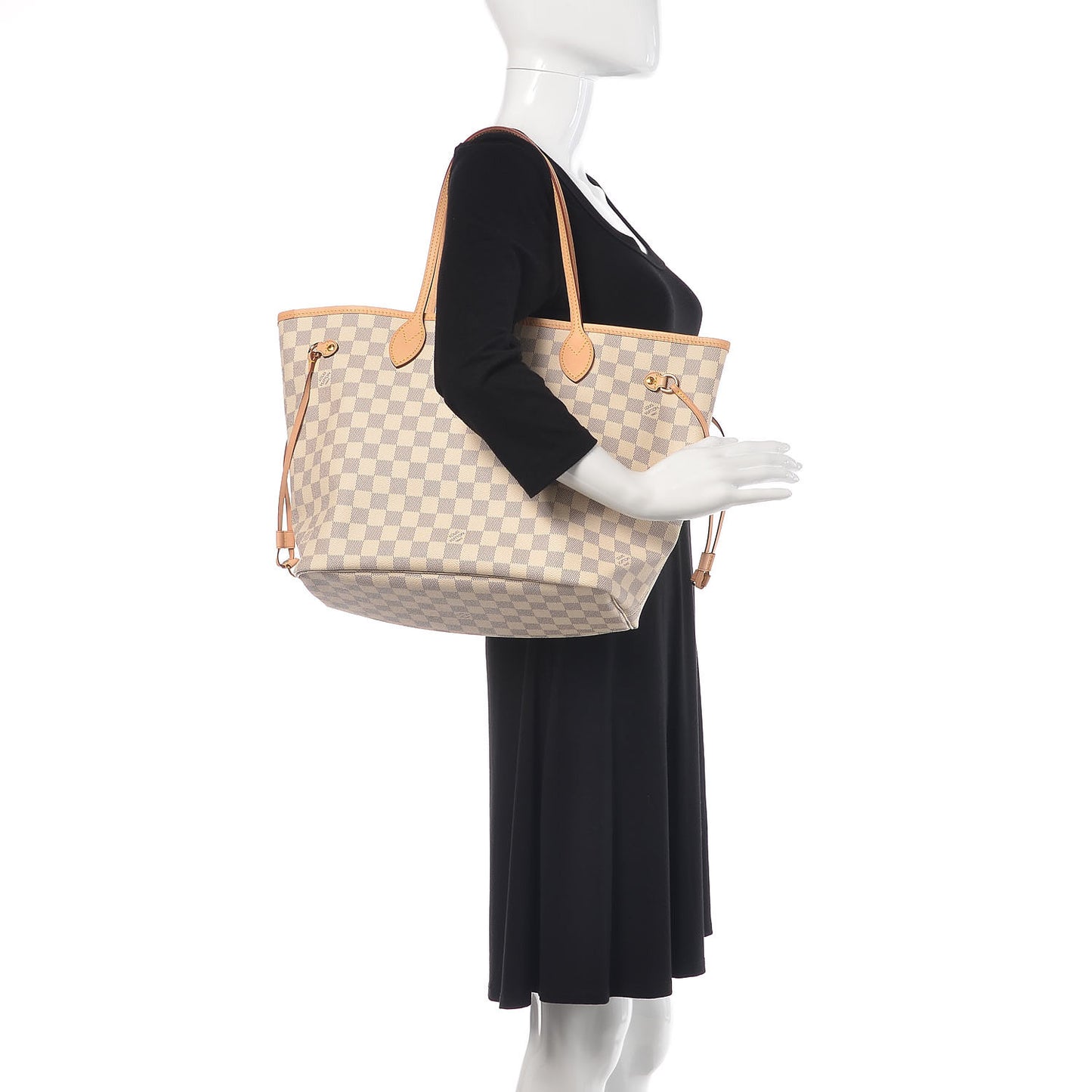 Damier Azur Neo Neverfull MM Rose Ballerine
