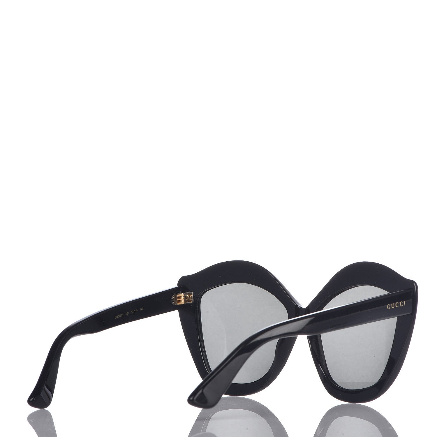 Gucci Cat Eye GG0117S Sunglasses Black 4 of 7