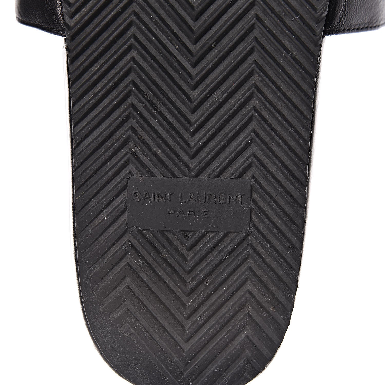 Saint Laurent Lambskin Joan Slide Sandals 39 Black 8 of 14