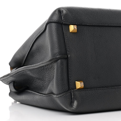 MCM Grained Calfskin Large Milla Tote Phantom Grey 11 of 12