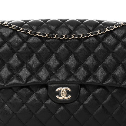 Chanel Caviar Quilted XXL Travel Flap Bag Black 8 of 10