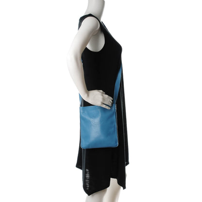Hermes Lambskin Clou De Selle Pouch Blue Jean 2 of 7