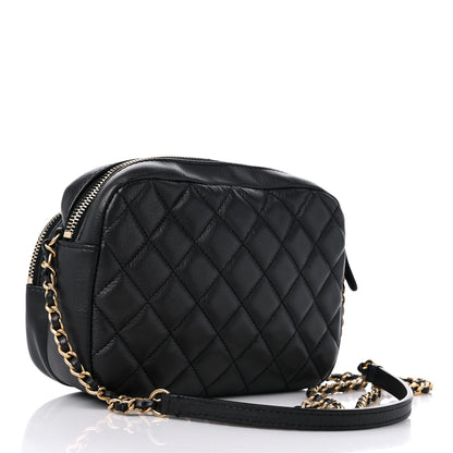 Chanel Calfskin Quilted Day Trips Camera Case Black 3 of 11