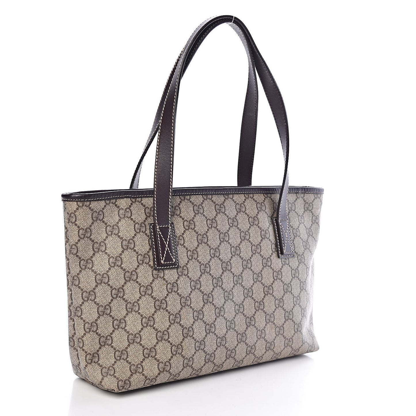 GG Supreme Monogram Small Joy Tote Dark Brown