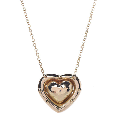 Tiffany 18K Yellow Gold Paloma Picasso Hammered Heart Pendant Necklace 4 of 7