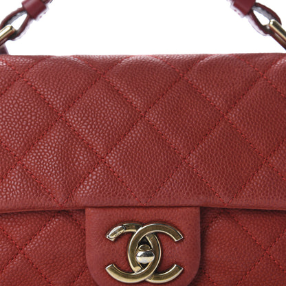 Chanel Iridescent Caviar Quilted Medium Chic Quilt Flap Red 10 of 10