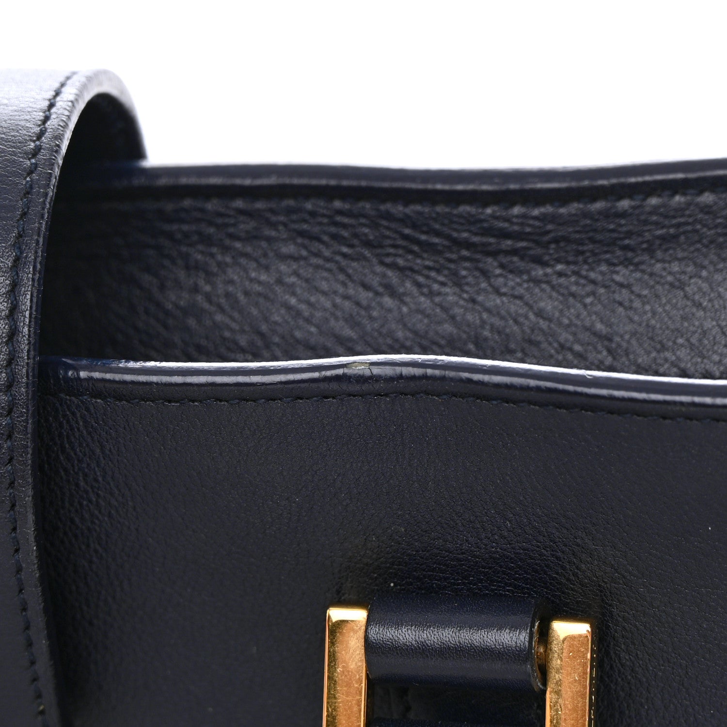 Saint Laurent Smooth Calfskin Small Monogram Cabas Navy 19 of 23