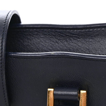 Saint Laurent Smooth Calfskin Small Monogram Cabas Navy 19 of 23