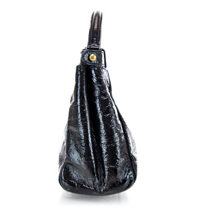 Fendi Patent Medium Peekaboo Iconic Satchel Black 6 of 11