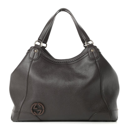 Gucci Pebbled Calfskin Medium Shoulder Bag Brown 1 of 12