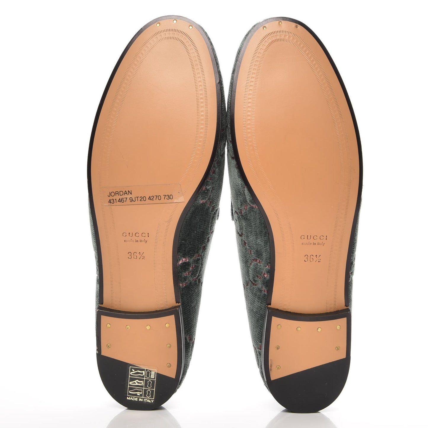 Velvet Malaga Kid GG Monogram Horsebit Womens Jordaan Loafers 36.5 Avio Dusty Pink Black