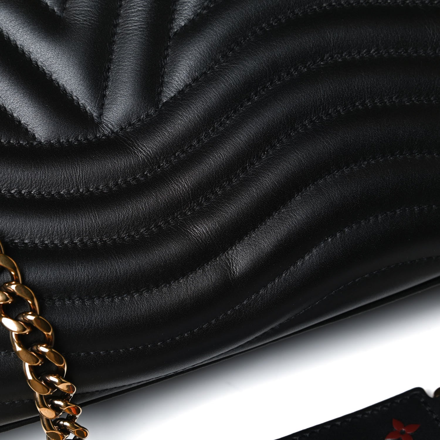Louis Vuitton Calfskin New Wave Chain Tote Black 10 of 11