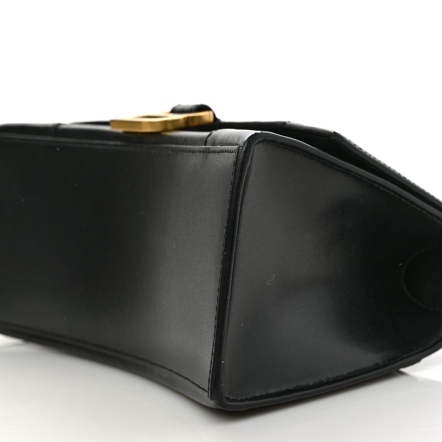 Balenciaga Shiny Box Calfskin Small Hourglass Top Handle Bag Black 8 of 8