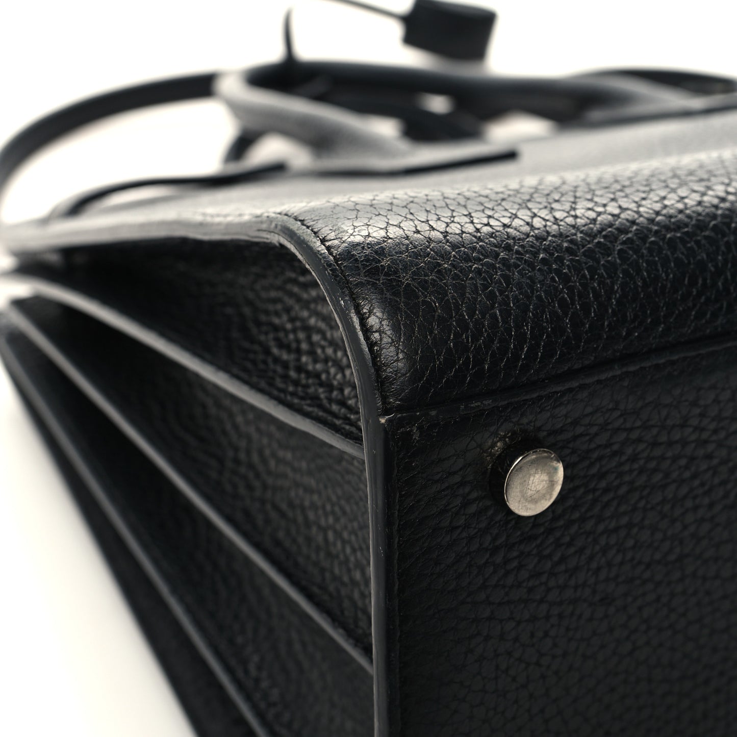 Grained Calfskin Small Sac De Jour Black