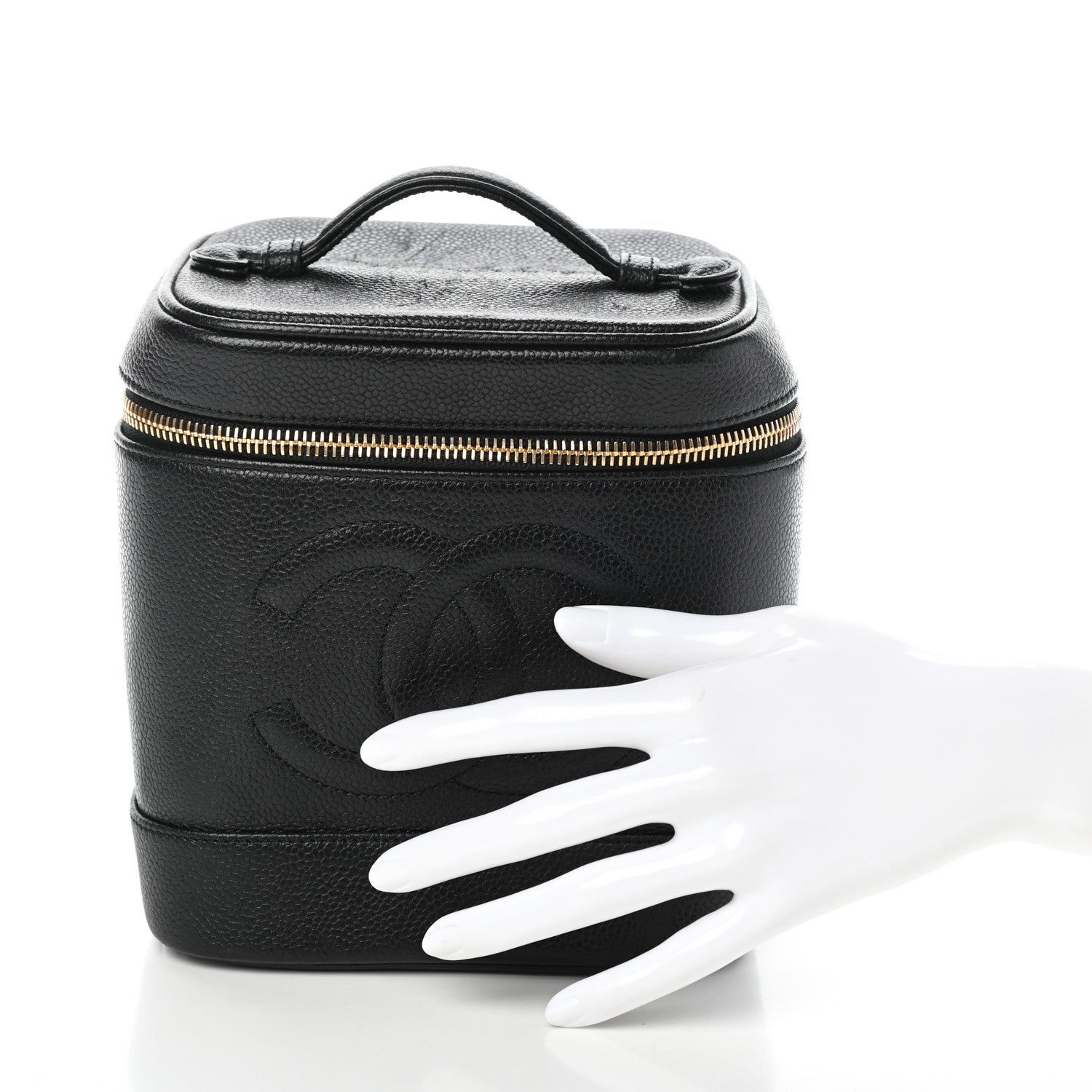 Chanel Caviar Vanity Cosmetic Case Black 2 of 9