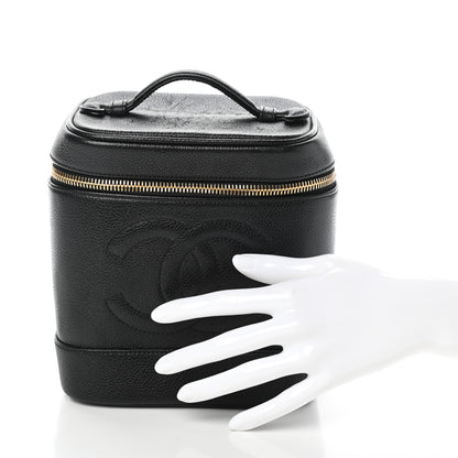 Chanel Caviar Vanity Cosmetic Case Black 2 of 9