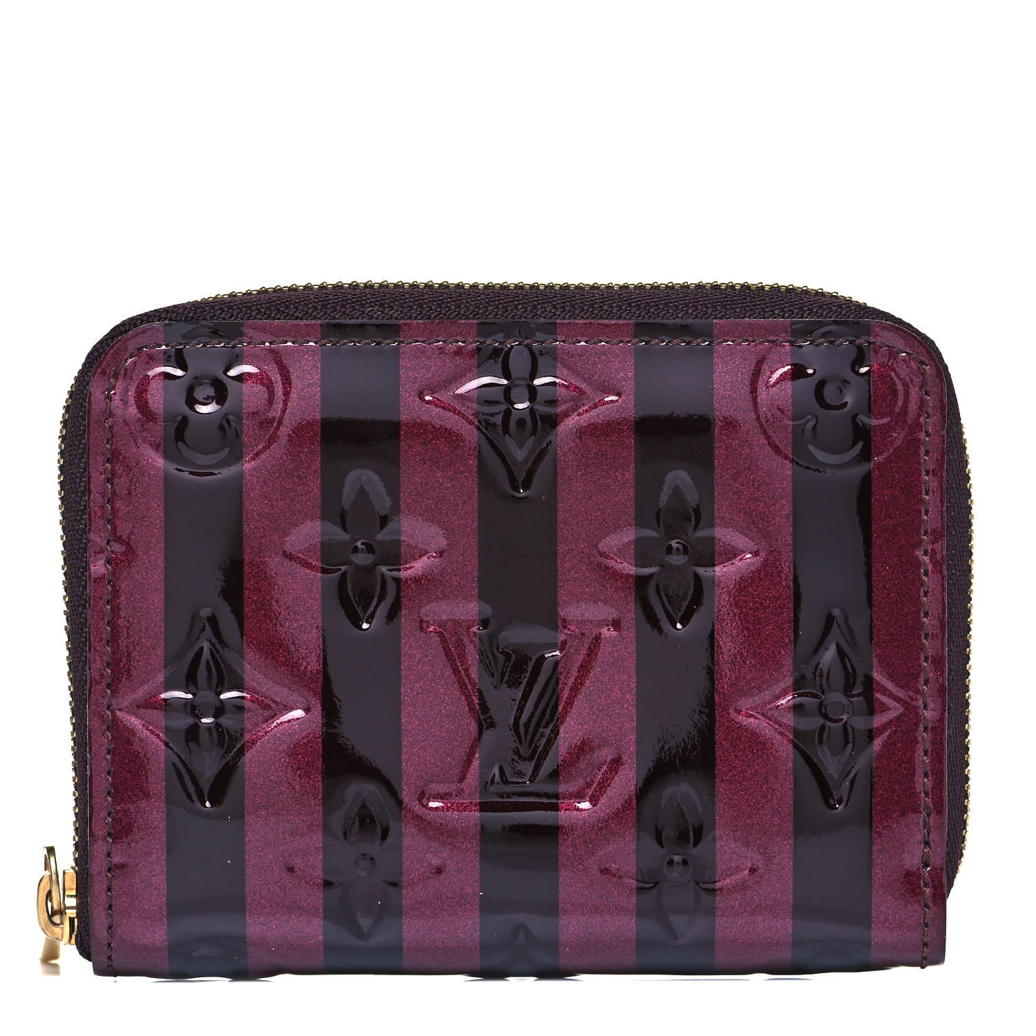 Louis Vuitton Vernis Rayures Zippy Coin Purse Amarante 1 of 7