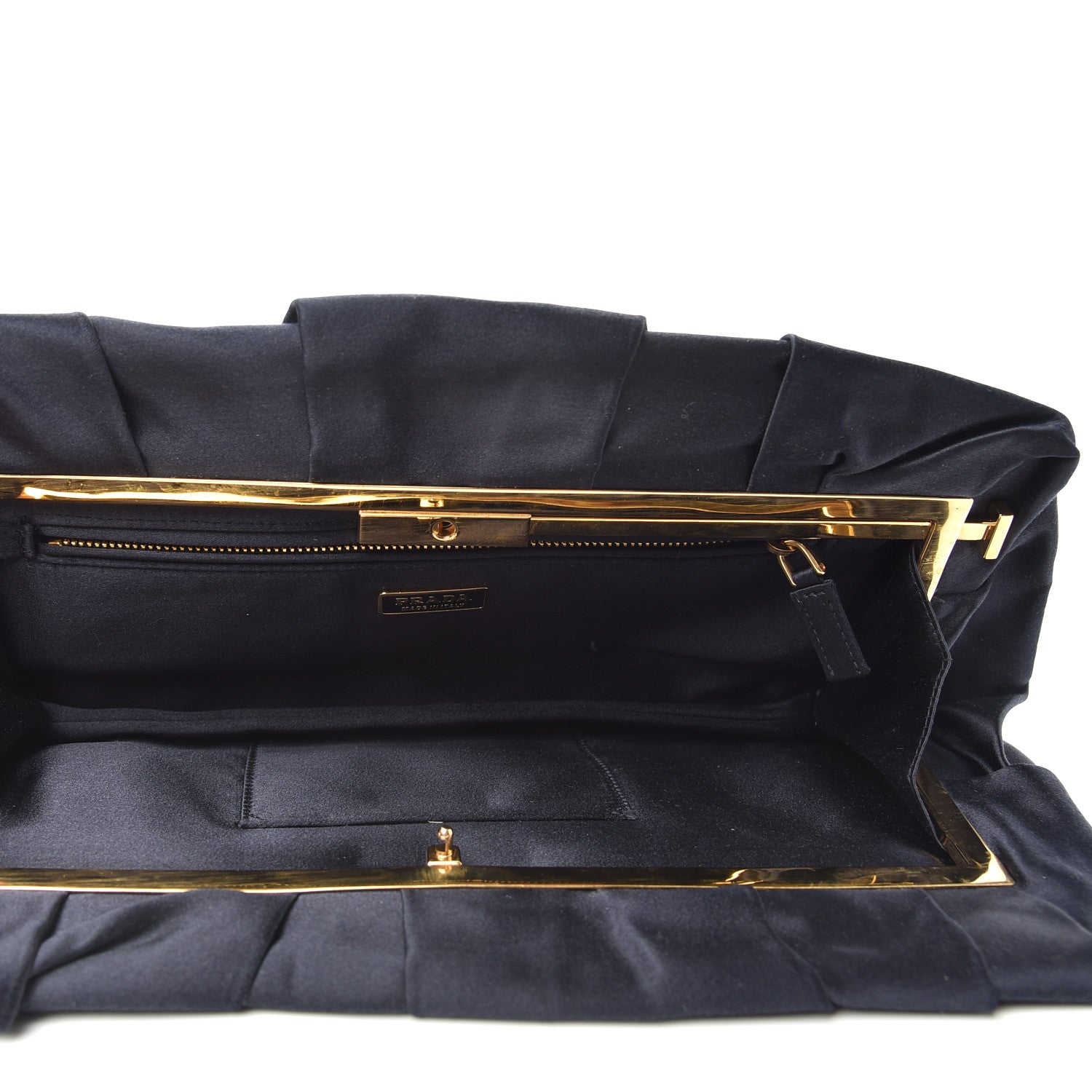 Prada Satin Clutch Bleu 5 of 6