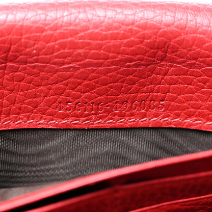 Gucci Dollar Calfskin GG Marmont Continental Wallet Hibiscus Red 7 of 9