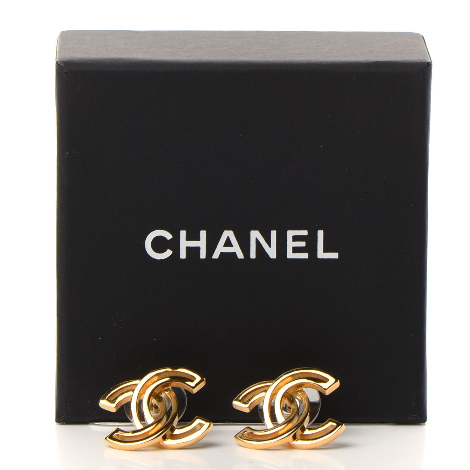 Chanel Metal Obazine CC Earrings Gold 5 of 5