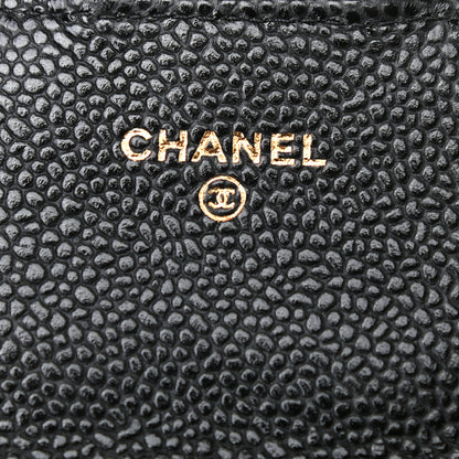 Chanel Caviar Quilted Large Gusset Flap Wallet Black 6 of 8