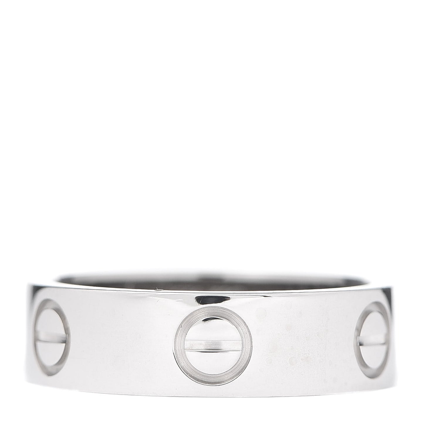 18K White Gold 5.5mm LOVE Ring 52 6