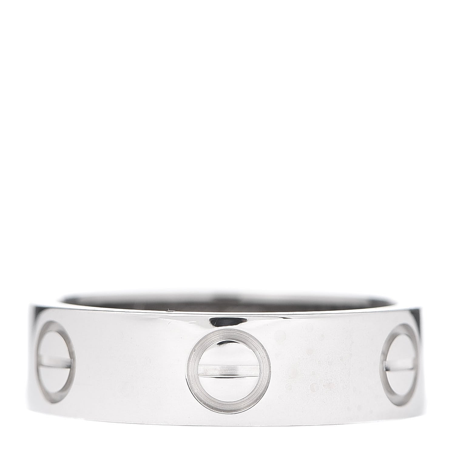 Cartier 18K White Gold 5.5mm LOVE Ring 52 6 1 of 4