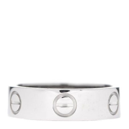 Cartier 18K White Gold 5.5mm LOVE Ring 52 6 1 of 4