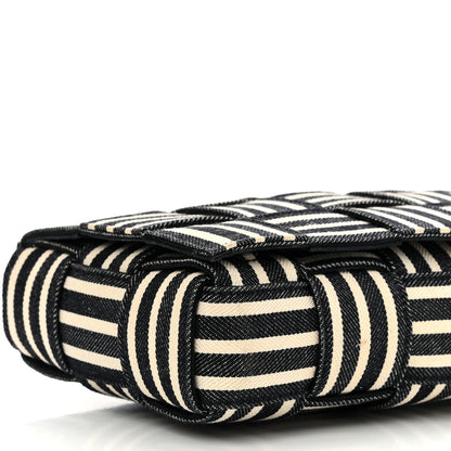 Bottega Veneta Denim Maxi Intrecciato Padded Cassette High Frequency Crossbody Bag Navy White Black 9 of 13