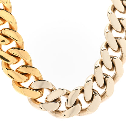 Saint Laurent Metal Curb Chain Necklace Gold Silver 4 of 6
