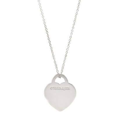 Tiffany Sterling Silver Small Return to Tiffany Heart Pendant Necklace 4 of 8