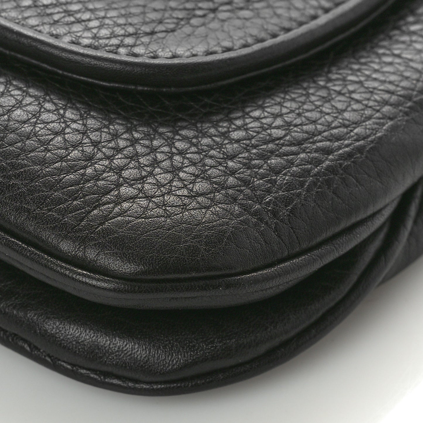 Pebbled Calfskin Small 1973 Chain Shoulder Bag Black