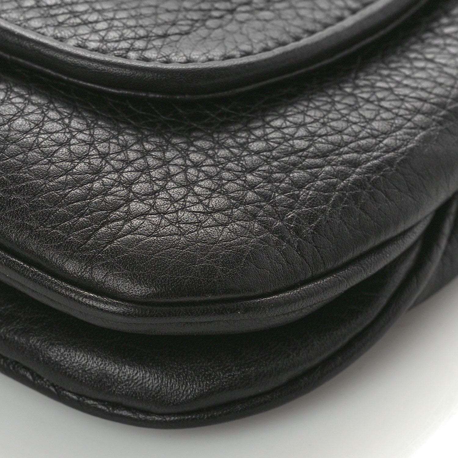Gucci Pebbled Calfskin Small 1973 Chain Shoulder Bag Black 11 of 11