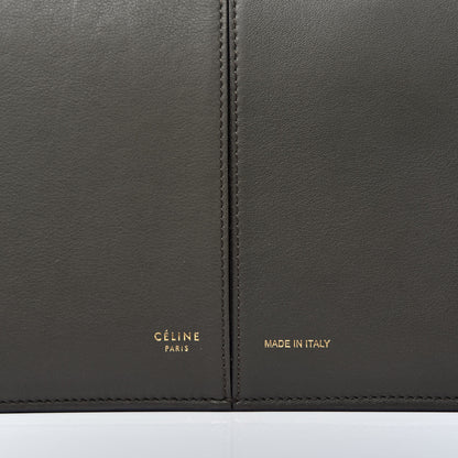 Celine Calfskin Small Tri-Fold Shoulder Bag Anthracite 8 of 10