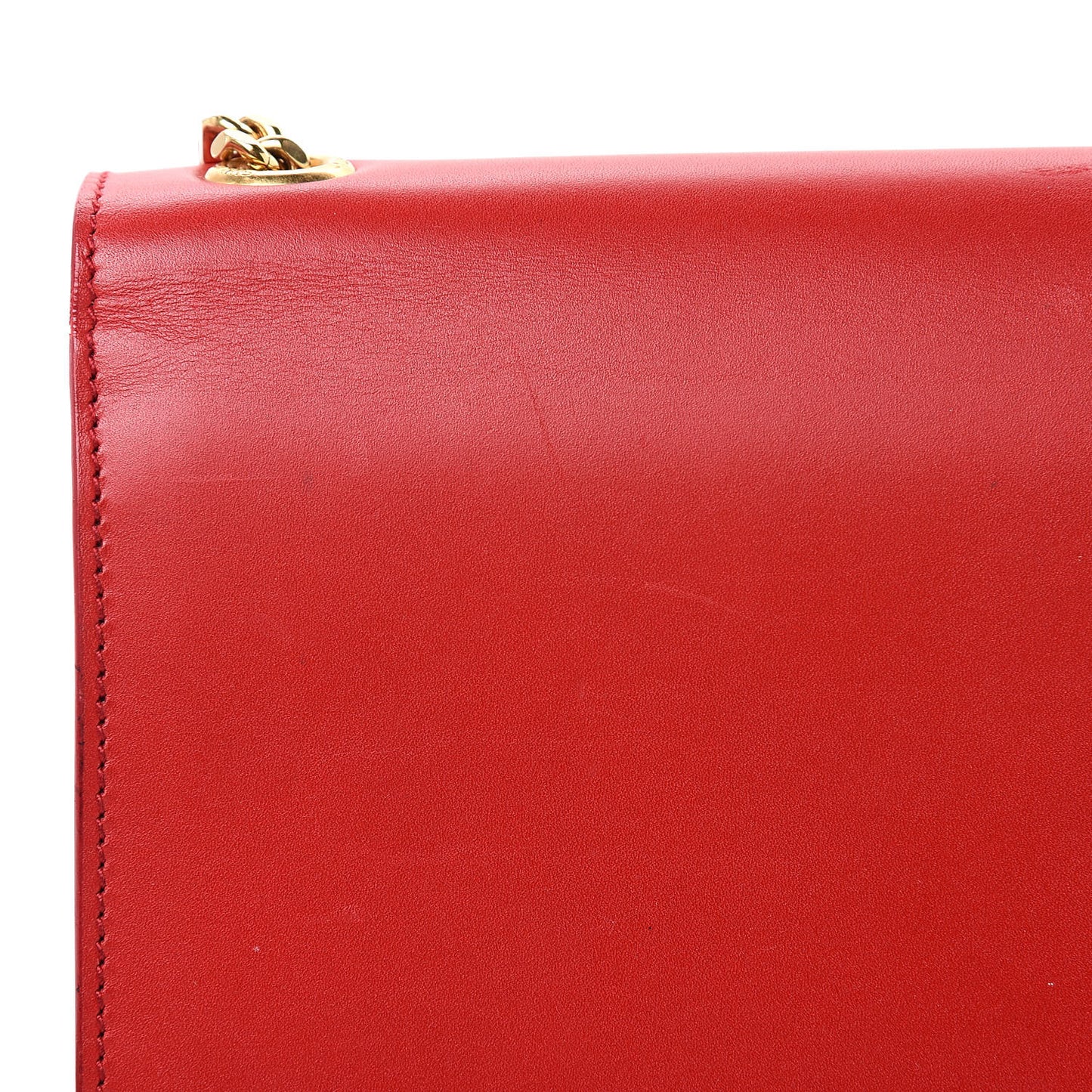 Smooth Calfskin Medium Classic Monogram Kate Tassel Satchel Lipstick Red
