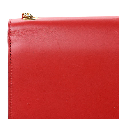 Saint Laurent Smooth Calfskin Medium Classic Monogram Kate Tassel Satchel Lipstick Red 10 of 14