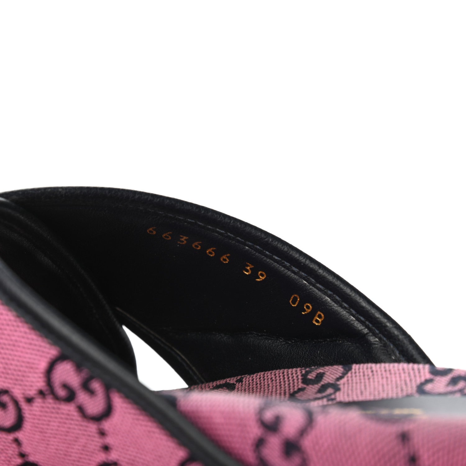 Gucci Monogram Multicolor Criss Cross Platform Slide Sandals 39 Pink Blue 8 of 9