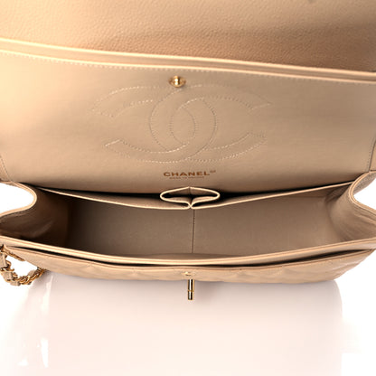 Chanel Caviar Quilted Jumbo Double Flap Beige Clair 5 of 11