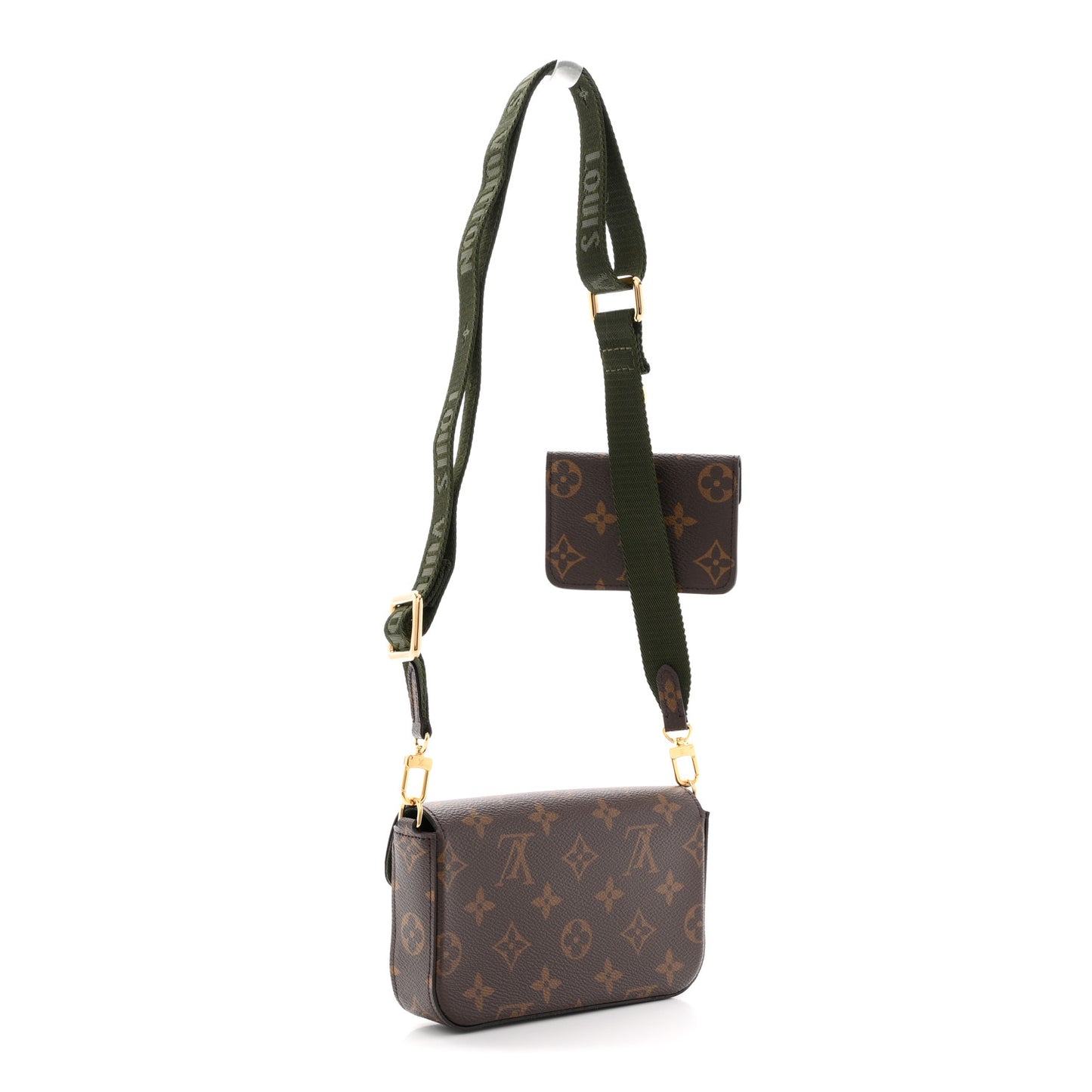 Monogram Felicie Strap & Go Kaki