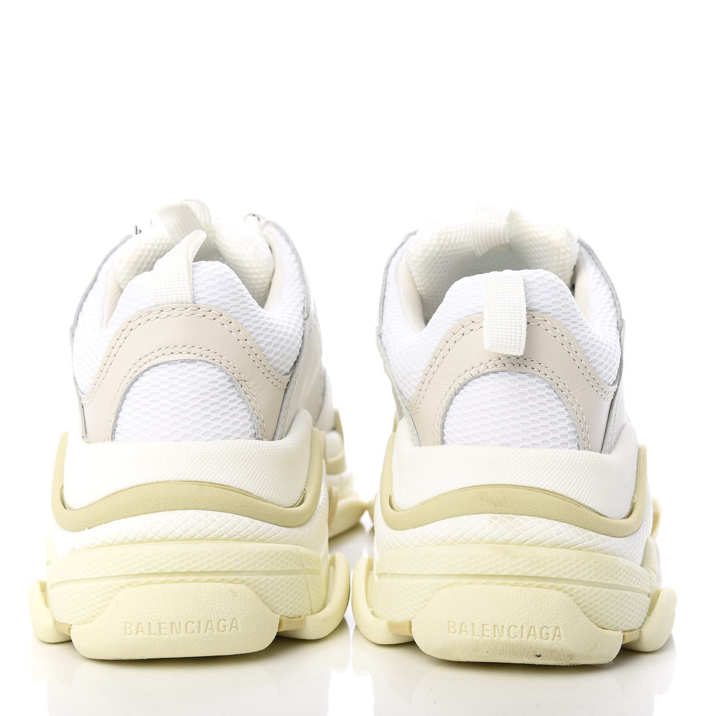 Fabric Mesh Womens Triple S Sneakers 37 White