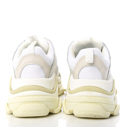 Balenciaga Fabric Mesh Womens Triple S Sneakers 37 White 7 of 10